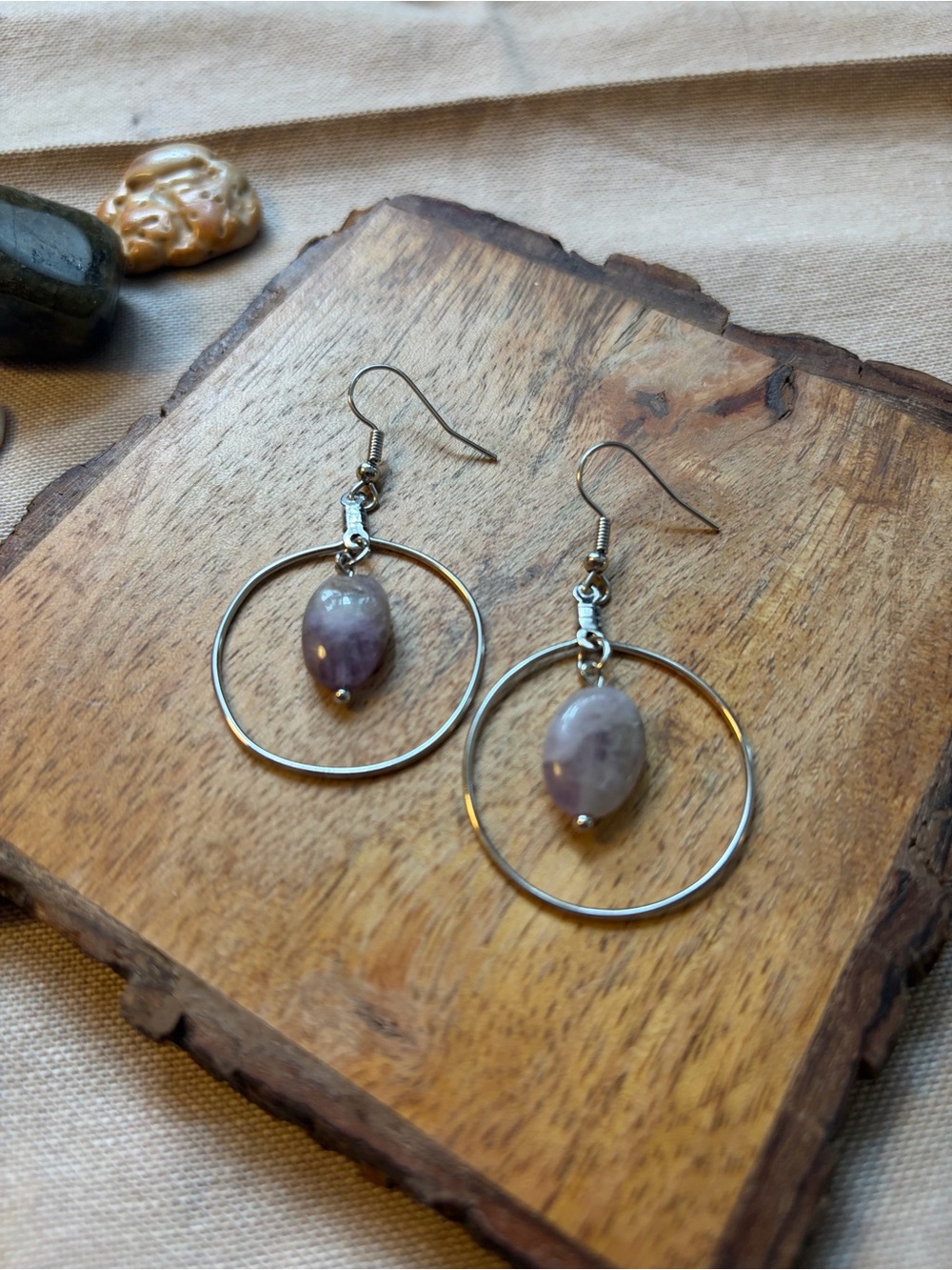Silver Amethyst Earrings